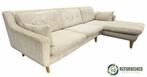 Hoekbank beige rib – royaal & direct leverbaar, Huis en Inrichting, 250 tot 300 cm, Gebruikt, Hoekbank, Vierpersoons of meer