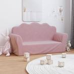 vidaXL Kinderbank 2-zits zacht pluche roze, Verzenden, Nieuw