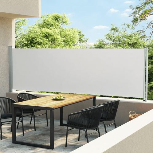 vidaXL Tuinscherm uittrekbaar 140x600 cm crème, Tuin en Terras, Zonneschermen, Nieuw, Verzenden