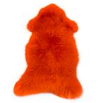 Texelse schapenvacht donker oranje, Huis en Inrichting, Overige vormen, 50 tot 100 cm, Nieuw, 100 tot 150 cm