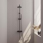 Regendouche Brauer Black Showerpipe met Thermostaat 30cm Mat, Doe-het-zelf en Verbouw, Sanitair, Ophalen of Verzenden, Nieuw, Kraan