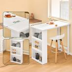 2dekans | SoBuy FWT17-II-W Bartafel – Hoge Keukentafel met, Ophalen of Verzenden, Zo goed als nieuw