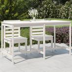 vidaXL Tuintafel 203,5x90x110 cm massief grenenhout wit, Tuin en Terras, Tuintafels, Verzenden, Nieuw