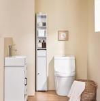 Smalle hoge badkamerkast met deur en lade, Verzenden, Nieuw