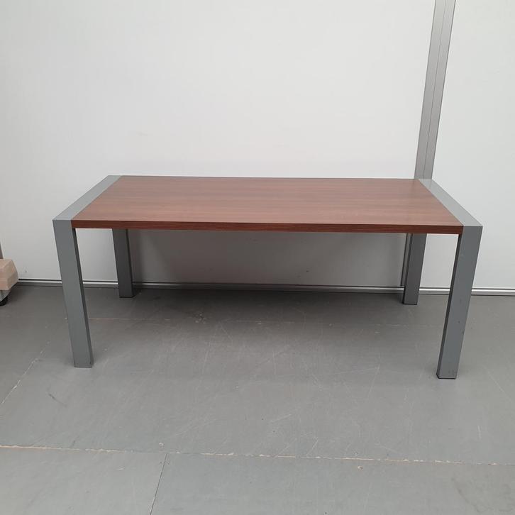 Ahrend Portal bureau - 180x80 cm - bruin eiken blad/grijs fr, Huis en Inrichting, Bureaus, Ophalen of Verzenden