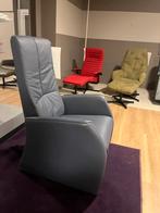 Relaxfauteuil de Toekomst 315 leder blauw stoel zetel leer, Huis en Inrichting, Fauteuils, Ophalen, De Toekomst, Nieuw, 75 tot 100 cm