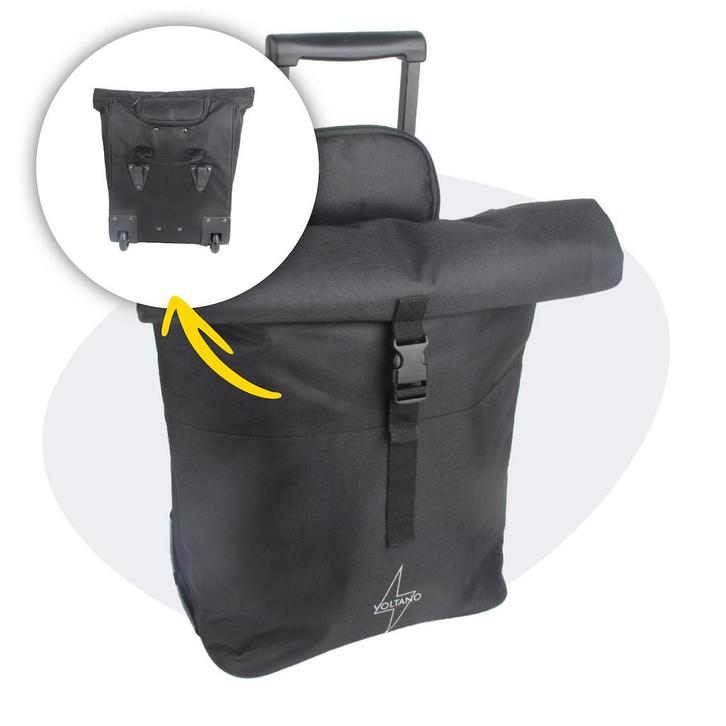 Voltano Fietstrolley Tas Fietstas en Trolley in 1, Fietsen en Brommers, Fietsaccessoires | Fietstassen, Verzenden