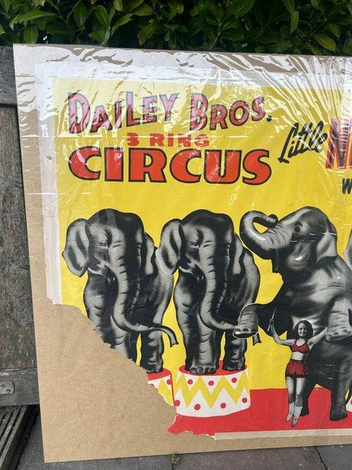 Featuring - Circus Poster Dailey bros little norma davenport, Antiek en Kunst, Kunst | Tekeningen en Foto's