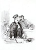 Honoré Daumier (1808-1879) - (daprès) - Lavocat et son
