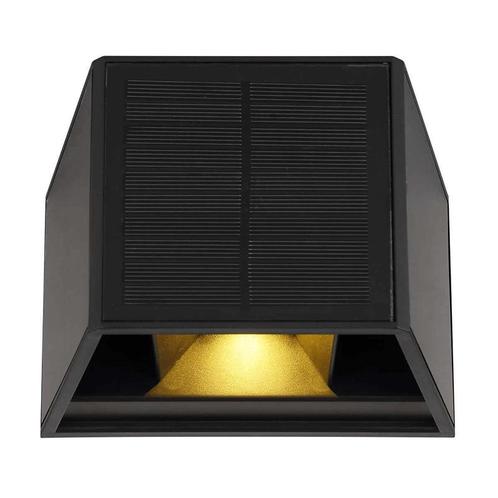 Zonnepaneel wandlamp zwart 1W LED 3000K IP54, Tuin en Terras, Buitenverlichting, Nieuw, Led, Aluminium, Verzenden