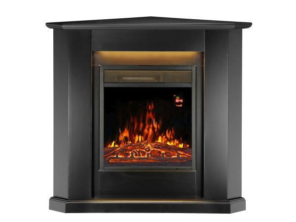 Veiling - Elektrische kachel - Hoekvorm - 2000 Watt - Zwart, Huis en Inrichting, Kachels