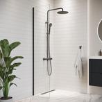 Douchewand Florida 40 x 200 cm Zwart – Inloopdouche 8 mm, Doe-het-zelf en Verbouw, Sanitair, Verzenden, Nieuw, Douche