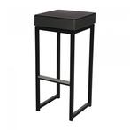 Barkruk Kubo Bar | Staal/Kunstleder | Zwart | 2 stuks, Verzenden, Nieuw in verpakking