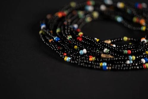 Waist Beads / Afrikaanse Heupketting - IDEN - Zwart (elastis, Sieraden, Tassen en Uiterlijk, Kettingen, Nieuw, Ophalen of Verzenden