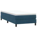 vidaXL Boxspring zonder matras fluweel donkerblauw 100x210, Verzenden, Nieuw, Blauw, Stof
