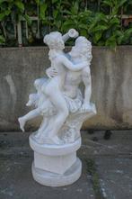 sculptuur, Coppia figure Mitologiche - 90 cm - Wit, Antiek en Kunst