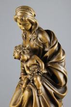 Val Gardena - Snijwerk, Wondermooie Maria met Kind - 27 cm -