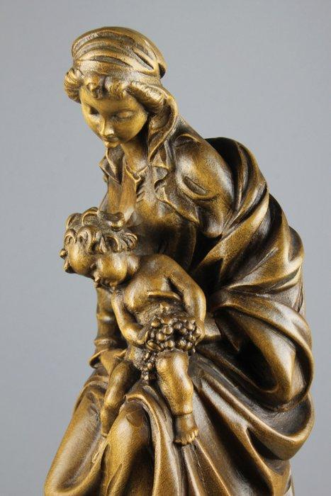 Val Gardena - Snijwerk, Wondermooie Maria met Kind - 27 cm -, Antiek en Kunst, Kunst | Niet-Westerse kunst
