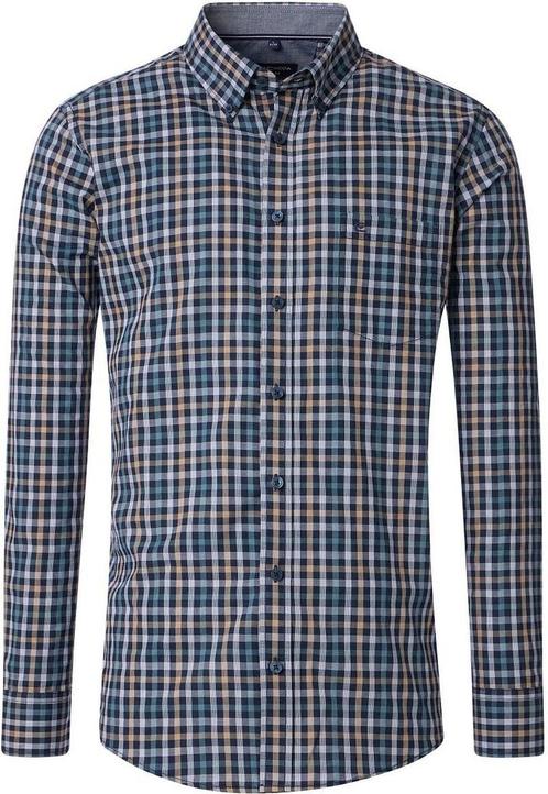 Casa Moda Overhemd Ruiten Navy Multicolour maat M Heren, Kleding | Heren, Overhemden, Nieuw, Verzenden