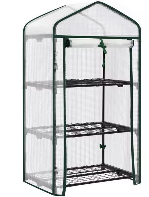 Compacte Mini Plantenkas met 3 Planken voor Tuin en Balkon, Tuin en Terras, Kassen, Nieuw, Verzenden