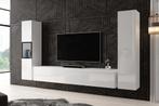 Wandmeubel Hoogglans Wit Set van 3 TV-Meubel, Huis en Inrichting, Kasten | Wandmeubels, Nieuw, 150 tot 200 cm, 25 tot 50 cm, Verzenden