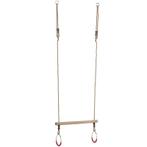 Houten ringtrapeze met metalen ringen, Kinderen en Baby's, Speelgoed | Buiten | Speeltoestellen, Ophalen of Verzenden, Nieuw