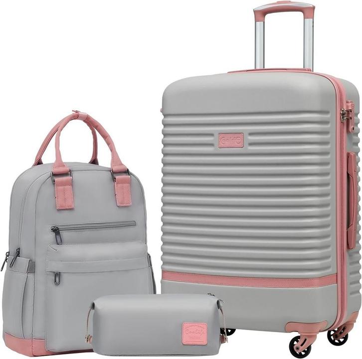 Reiskoffer trolley 3-delig | Hard shell | Tweedekansje OP=OP, Sieraden, Tassen en Uiterlijk, Koffers, 45 tot 55 cm, 60 tot 70 cm