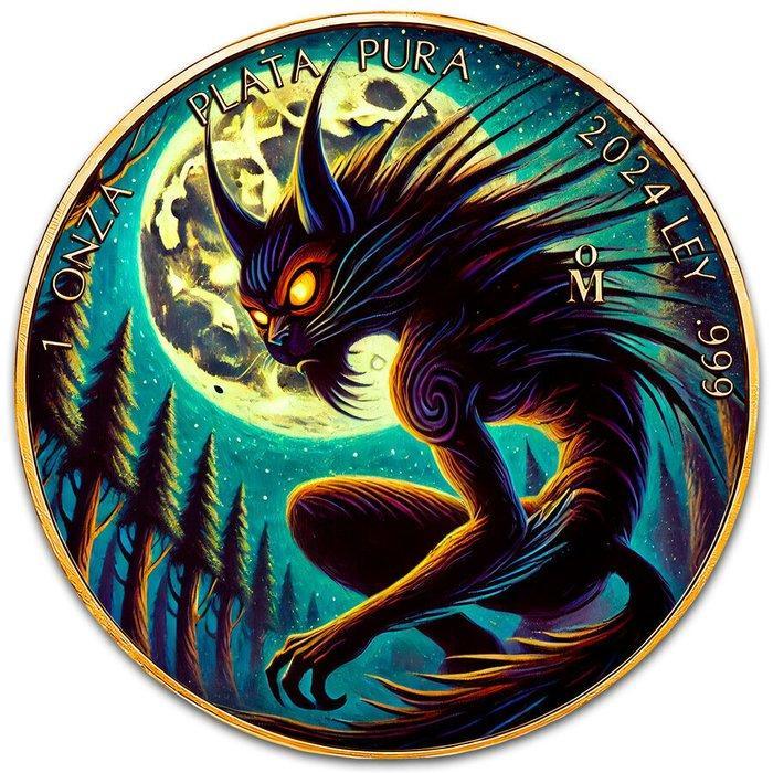 Mexico. 1 Onza 2024 1 oz Mexican Libertad Nahual Colorized, Postzegels en Munten, Edelmetalen en Baren