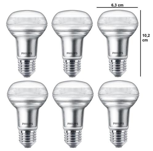 6 stuks Philips LED reflectorlamp R63 E27 3W 210lm 2700K..., Huis en Inrichting, Lampen | Overige, Nieuw, Ophalen of Verzenden