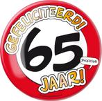 Paper Dreams - XL Button - 65 jaar - Doorsnee 10 cm, Verzamelen, Speldjes, Pins en Buttons, Ophalen of Verzenden, Nieuw