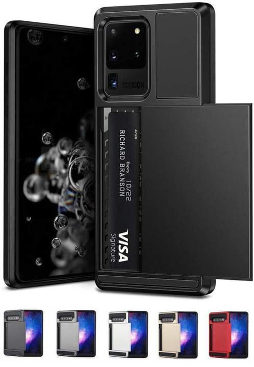 Galaxy S20 Ultra Slide Armor Hoesje Met Pashouder, Telecommunicatie, Mobiele telefoons | Hoesjes en Frontjes | Samsung, Nieuw