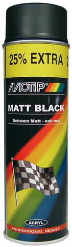 Motip acryllak rally 500 ml, mat zwart, spuitbus, Nieuw, Verzenden
