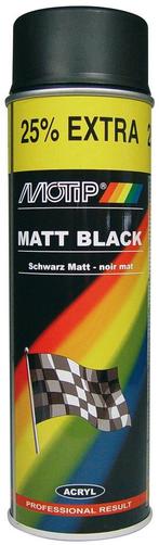 Motip acryllak rally 500 ml, mat zwart, spuitbus, Verzenden, Nieuw