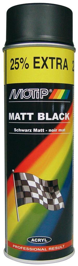 Motip acryllak rally 500 ml, mat zwart, spuitbus, Doe-het-zelf en Verbouw, Verf, Beits en Lak, Nieuw, Verzenden