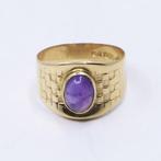 Ring - 18 karaat Geel goud - 1.37ct. tw. Amethist, Sieraden, Tassen en Uiterlijk, Nieuw