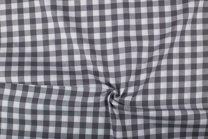 Brabants bont stof - 18mm geruit, Hobby en Vrije tijd, Stoffen en Lappen, 120 cm of meer, 200 cm of meer, Grijs, Nieuw, Katoen