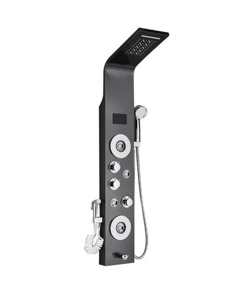Douchepaneel Regendouche SaniSupreme® Palermo LCD Eco-Smart, Doe-het-zelf en Verbouw, Sanitair, Douche, Nieuw, Rvs, Verzenden