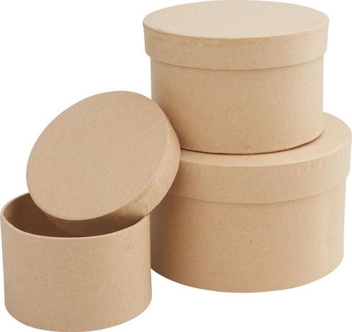 Bloemendozen ROND BRUIN  Setvan 3 maten Bloemendozen, Huis en Inrichting, Woonaccessoires | Kunstplanten en Kunstbloemen, Nieuw
