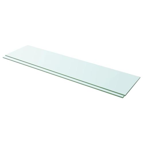 vidaXL Schappen 2 st 100x25 cm glas transparant, Huis en Inrichting, Woonaccessoires | Wandplanken en Boekenplanken, Nieuw, Verzenden