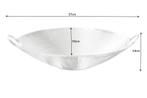 Handgemaakte decoratieve kom ORIENT 55cm zilverkleurig, Ophalen of Verzenden, Nieuw
