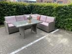 Leuke diningeset met hoge tafel, Gebruikt, Wicker, Bank, Loungeset