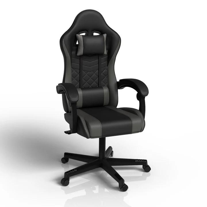 Gamingstoel / Bureaustoel HyperSeat - Zwart / Grijs, Huis en Inrichting, Bureaustoelen, Nieuw, Verzenden