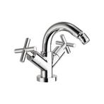 Bidetmengkraan Sapho Axia 2-knop Uitloop Gebogen 13 cm, Ophalen of Verzenden, Nieuw, Chroom, Kraan