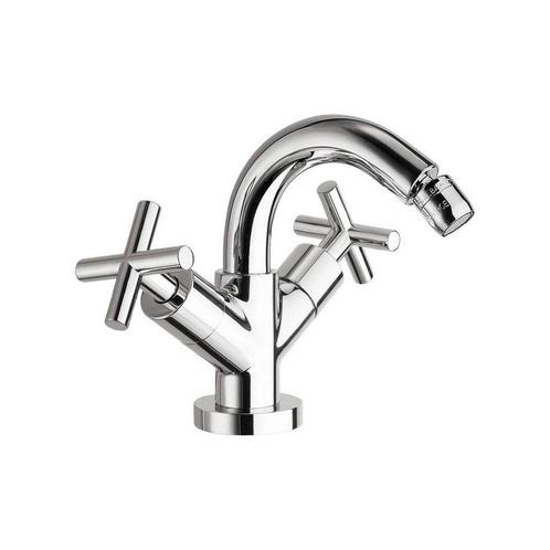 Bidetmengkraan Sapho Axia 2-knop Uitloop Gebogen 13 cm, Doe-het-zelf en Verbouw, Sanitair, Kraan, Nieuw, Chroom, Ophalen of Verzenden