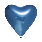 Hartjes Ballonnen Blauw 30cm 6st, Verzenden, Nieuw