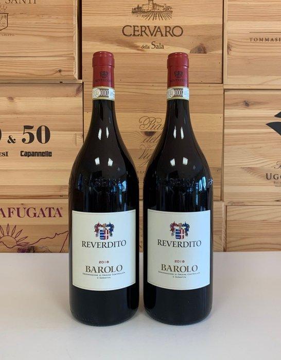 2018 Reverdito - Barolo - 2 Magnums (1.5L), Verzamelen, Wijnen