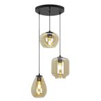 Moderne hanglamp amber, Caia, Huis en Inrichting, Nieuw, Ophalen of Verzenden, Glas, 75 cm of meer