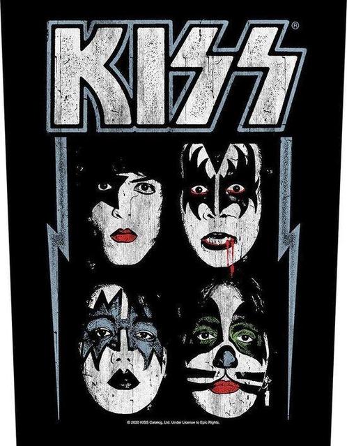KISS - Faces - Backpatch officiële merchandise, Verzamelen, Muziek, Artiesten en Beroemdheden, Kleding, Nieuw, Ophalen of Verzenden