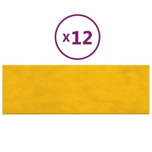 Wandpanelen - Gele Velvet Look - Retourdeal - DIY Decoratie, Huis en Inrichting, Woonaccessoires | Wanddecoraties, Nieuw, Ophalen of Verzenden