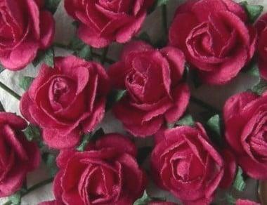 Mulberry Roosjes Fuchsia 10-15 mm pak, Huis en Inrichting, Woonaccessoires | Kunstplanten en Kunstbloemen, Nieuw, Ophalen of Verzenden